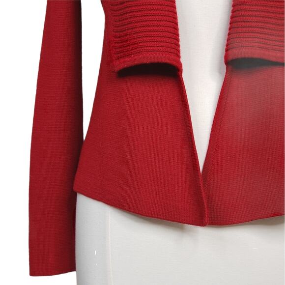 Loft Shawl Collar Merino Wool Blend Open Cardigan - Picture 6 of 10